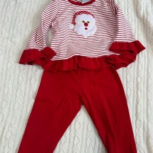 Festive Santa Kids matching set - Red Stripes